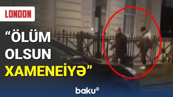 İran səfiri Londonda etirazla qarşılaşdı