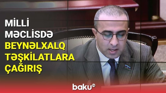 Milli Məclisdə beynəlxalq təşkilatlara çağırış