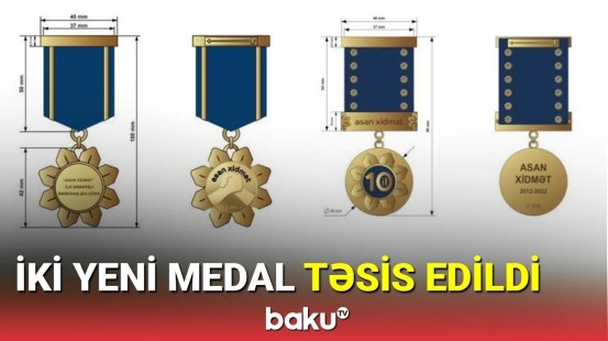 Azərbaycanda iki yeni medal təsis edildi