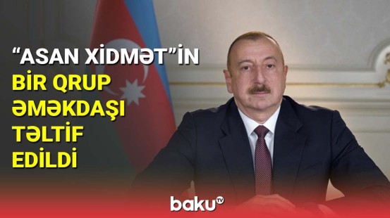 "Asan xidmət"in bir qrup əməkdaşı təltif edildi