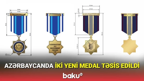 Azərbaycanda iki yeni medal təsis edildi