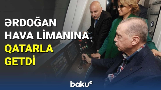 Ərdoğan hava limanına qatarla getdi