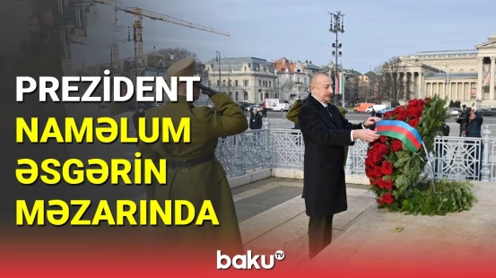 İlham Əliyev Budapeştdə naməlum əsgərin məzarını ziyarət edib