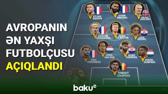Avropanın ən yaxşı futbolçusu açıqlandı