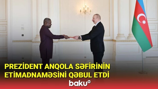 İlham Əliyev Anqola səfirinin etimadnaməsini qəbul etdi