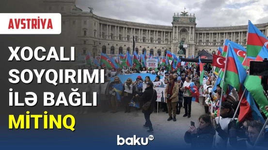 Xocalı soyqırımı ilə bağlı mitinq keçirilib