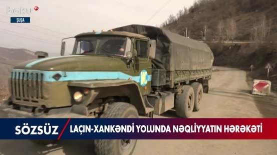 Laçın-Xankəndi yolunda nəqliyyatın hərəkəti