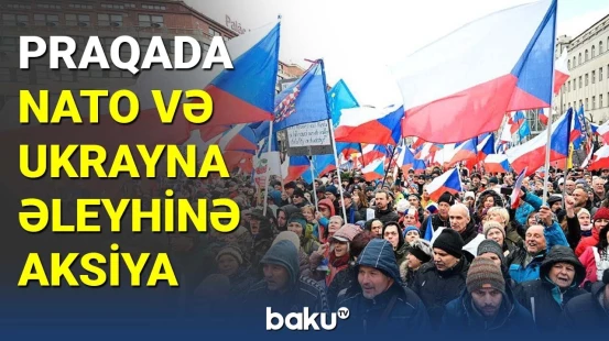 Praqada NATO və Ukrayna əleyhinə aksiya keçirilib
