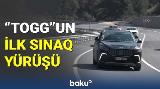 Türkiyənin ilk elektrik avtomobili olan "Togg"un sınaq sürüşü
