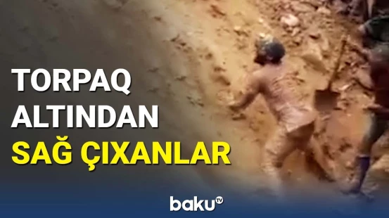 Torpağı əlləri ilə qazıb yoldaşlarını xilas etdilər