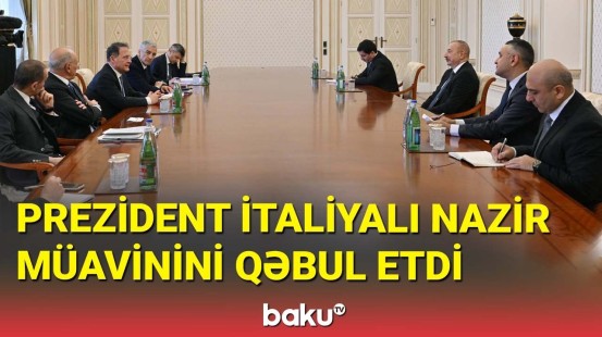 İlham Əliyev italiyalı nazir müavinini qəbul etdi