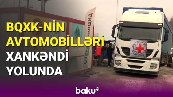 BQXK avtomobilləri Laçın-Xankəndi yolunda