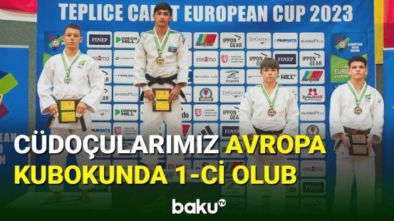 Gənc cüdoçularımızdan Avropa kubokunda parlaq nəticə