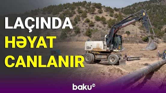 Laçında içməli və tullantı su sistemləri yenidən qurulur