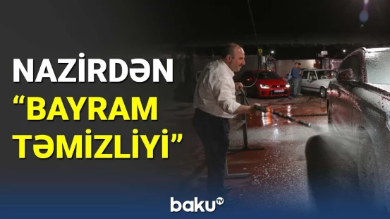 Türkiyəli nazir "Togg"u öz əlləri ilə yudu