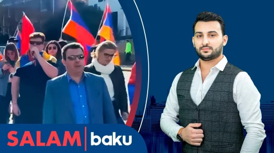 Azərbaycan səfirliyinin önündə aksiya: ermənilər Rusiya bayrağını yandırdı