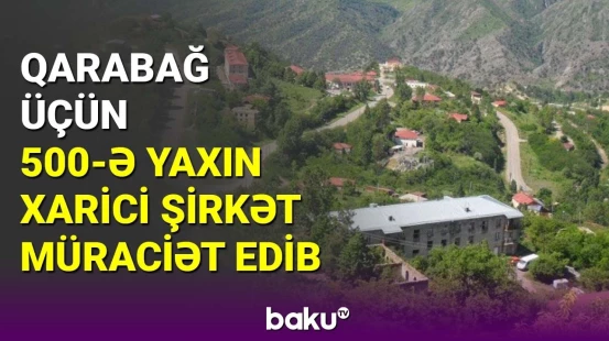 Qarabağ üçün 500-ə yaxın xarici şirkət müraciət edib