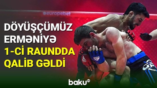 MMA döyüşçümüz erməni rəqibinə 1-ci raundda qalib gəldi