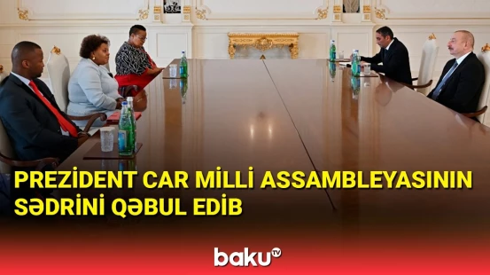 İlham Əliyev Cənubi Afrika Respublikası Milli Assambleyasının sədrini qəbul edib