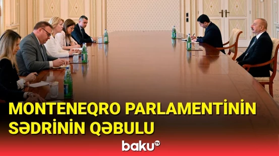 İlham Əliyev Monteneqro parlamentinin sədrini qəbul edib