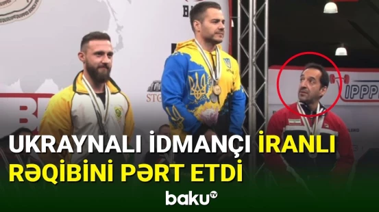 Ukraynalı idmançı müharibənin qəzəbini iranlı rəqibindən çıxdı