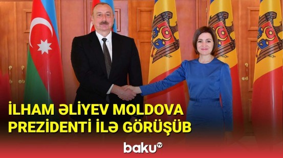 Kişineuda İlham Əliyev Moldova Prezidenti ilə görüşüb