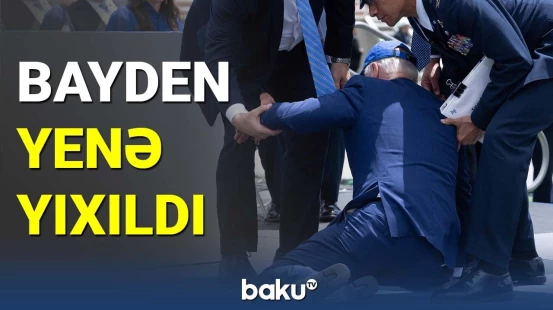 Bayden tədbirdə çıxışdan sonra yıxıldı