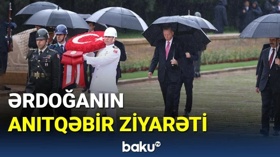 Ərdoğan Ankarada Anıtqəbiri ziyarət etdi