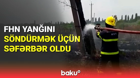 Ağsuda taxıl sahəsi yandı