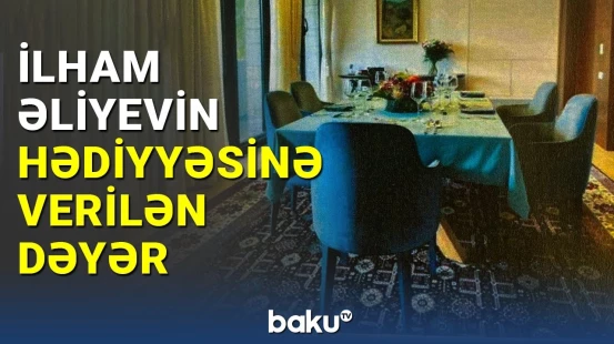 İlham Əliyevin hədiyyəsi İsxaq Hersoqun iş otağında