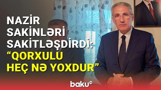 Muxtar Babayev Gədəbəydə etiraz edən sakinlərin qarşısında