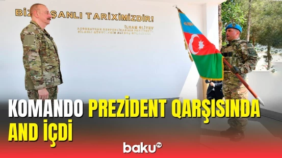 İlham Əliyev komando andını qəbul etdi