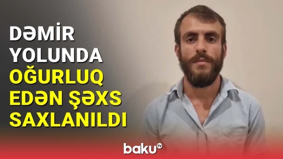 Dəmir yolunda 22 ədəd metal tor oğurlandı