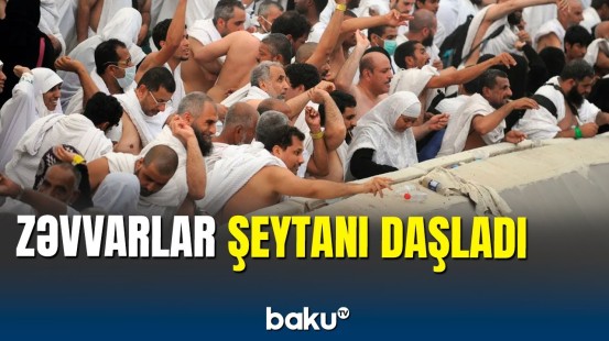 Zəvvarlar Minada şeytanı daşladı