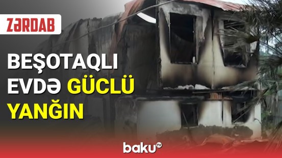 Beşotaqlı evdə yanğın baş verdi