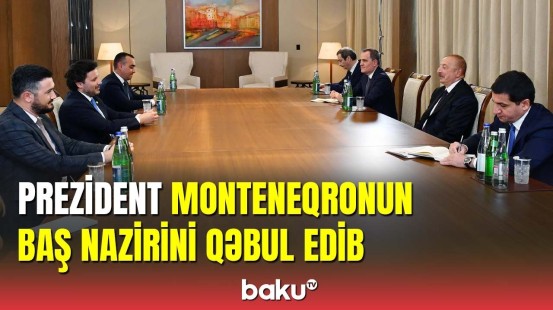 İlham Əliyev Monteneqronun Baş nazirini qəbul edib