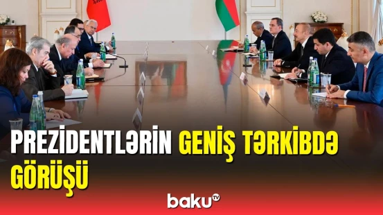 Azərbaycan və Albaniya prezidentlərinin geniş tərkibdə görüşü
