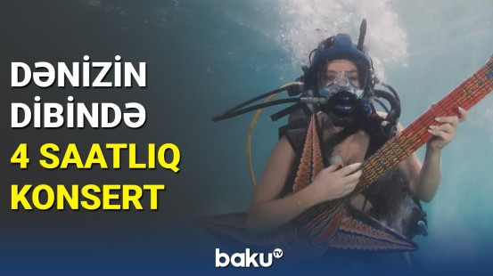 Suyun altında 4 saat dayanmadan konsert verdilər