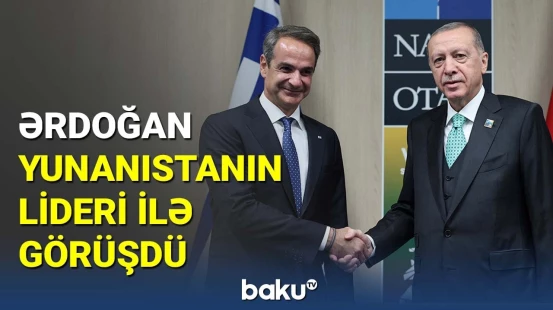Ərdoğan Yunanıstanın Baş naziri Kiriakos Mitsotakislə görüşdü