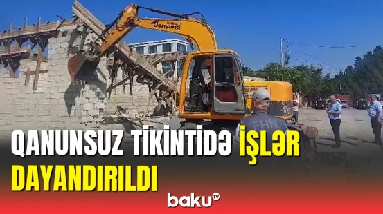 FHN Səbaildə qanunsuz tikintiyə müdaxilə etdi