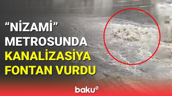 Yağışa təslim olan Bakı küçələrini sel apardı