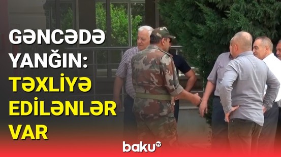 Gəncədə keçmiş İcra Hakimiyyətinin binasında yanğın