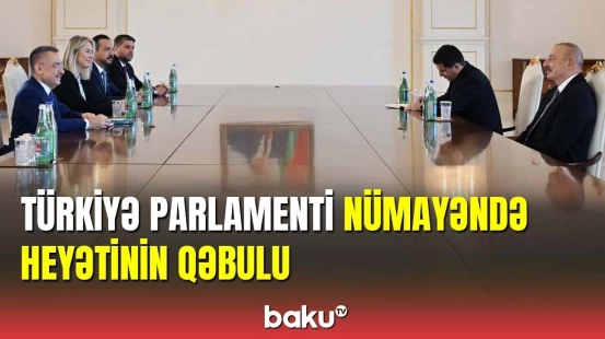 Prezident Türkiyə Parlamentinin nümayəndə heyətini qəbul edib