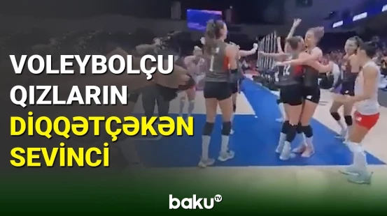 Türkiyəli voleybolçuların qələbə rəqsi