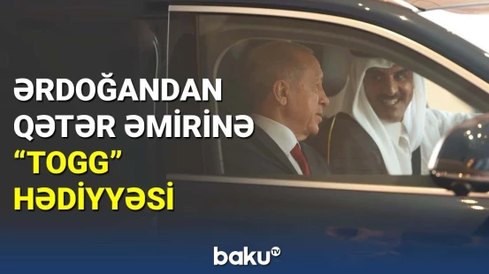 Ərdoğan Qətər əmirinə "TOGG" hədiyyə etdi