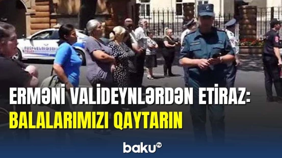 İtkin erməni əsgərlərin valideynləri yolu bağladı