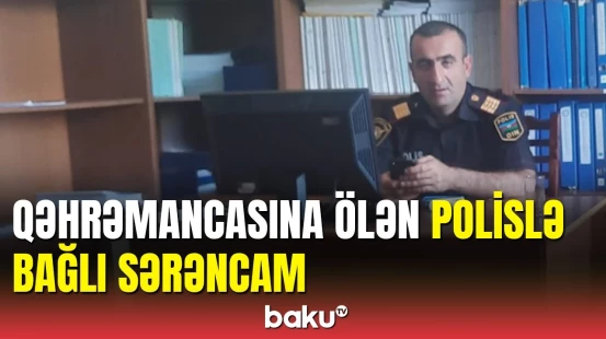Vətəndaşı xilas edərkən həyatını itirən polis təltif edildi