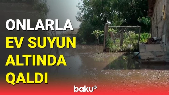 Yuxarı Qarabağ kanalındakı daşqından sonra Bərdədə yaranan vəziyyət