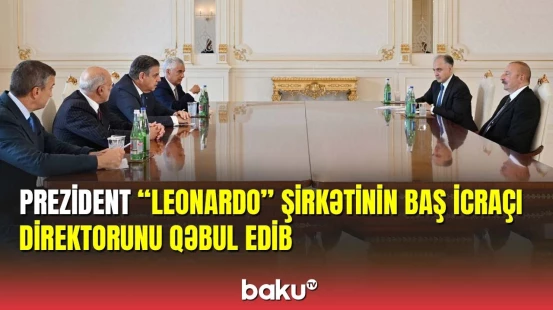 İlham Əliyev İtaliyanın “Leonardo” şirkətinin baş icraçı direktorunu qəbul edib