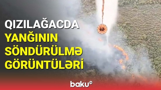 Qızılağac Milli Parkında yanğınsöndürmə tədbirləri davam etdirilir